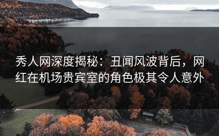 秀人网深度揭秘：丑闻风波背后，网红在机场贵宾室的角色极其令人意外