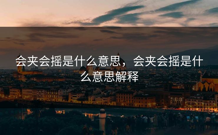 会夹会摇是什么意思，会夹会摇是什么意思解释