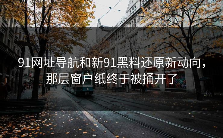 91网址导航和新91黑料还原新动向，那层窗户纸终于被捅开了